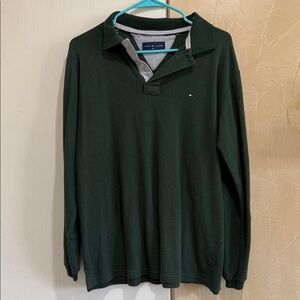 Tommy Hilfiger Forest Green Long Sleeve Polo